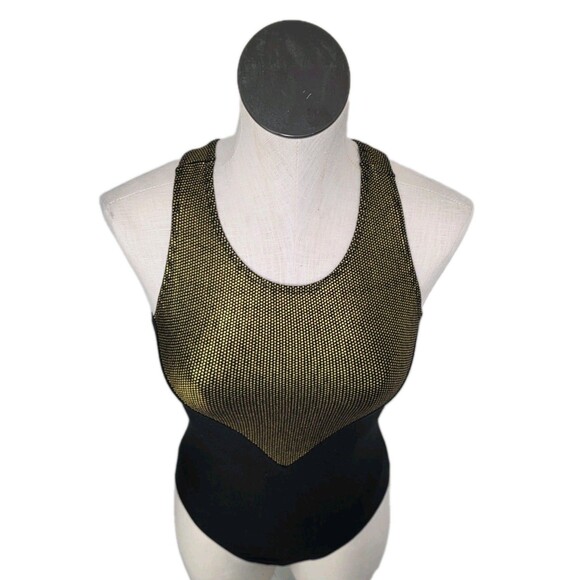 GK Elite Pixelated Metallic Racerback Cotton Tank Leotard Bodysuit AL Adult L - Picture 8 of 16
